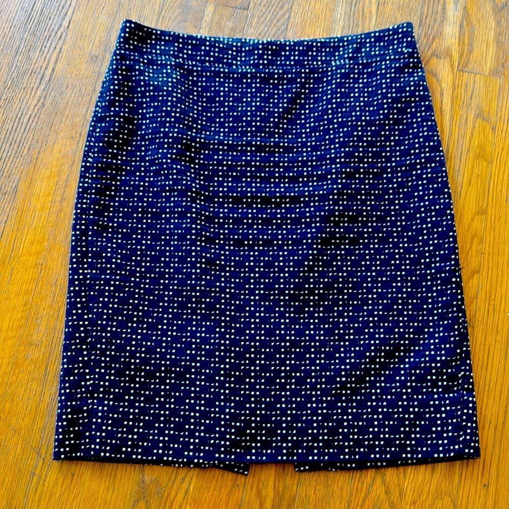 J. Crew Pencil Skirl sz 4 navy
